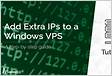 How to Add Extra IPs on Windows Server